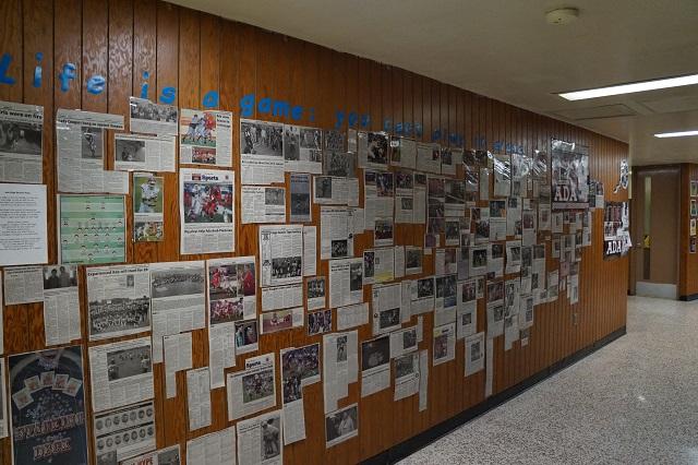 Mrs. Freemans wall of Sporting Events, this year.