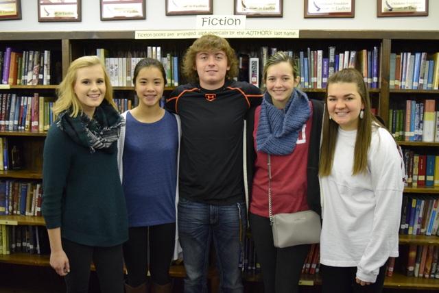 Left to Right: Mary Jackson, Kaylee Guan, Jordan Carter, Sarah Morgan and McKenzie Rockey. Not pictured: Tanner Stone
