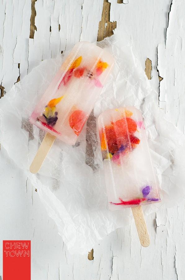 DIY-Edible Lemonade Flower Popsicles