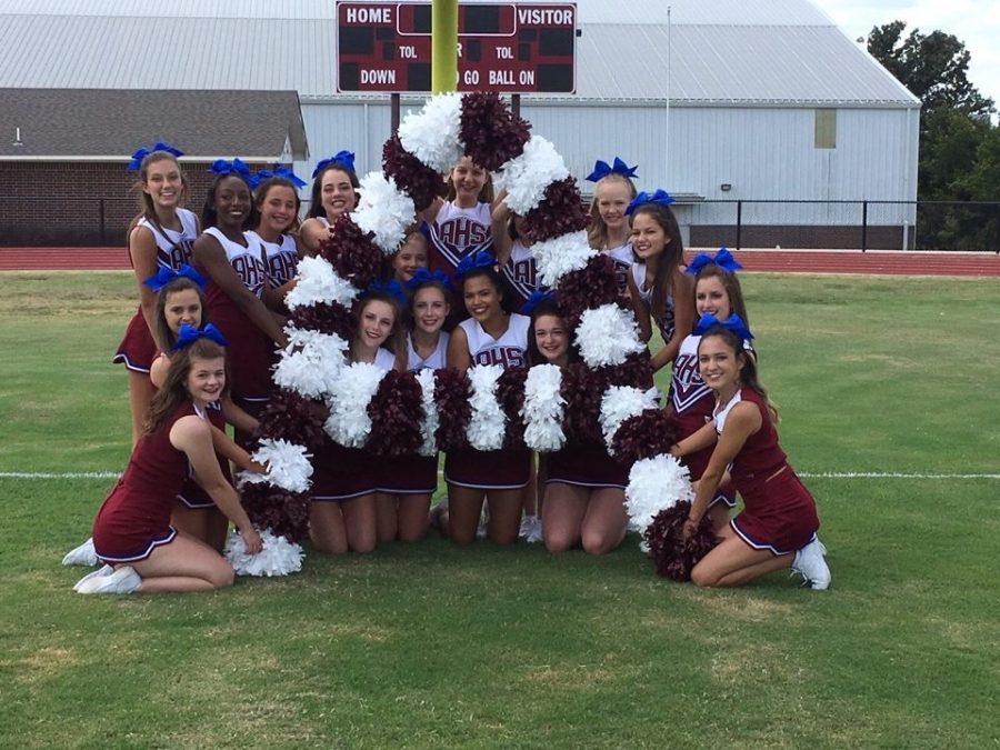 AHS Cheerleaders pose at media day in early August 2016. 