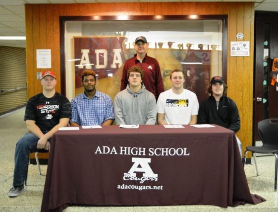 Five Ada Cougar football players will continue their careers at the collegiate level.