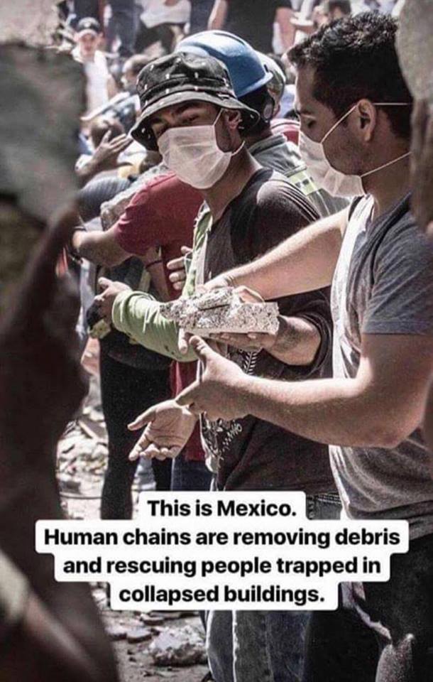 Descriptions of what Mexican citizens are doing to help out the community