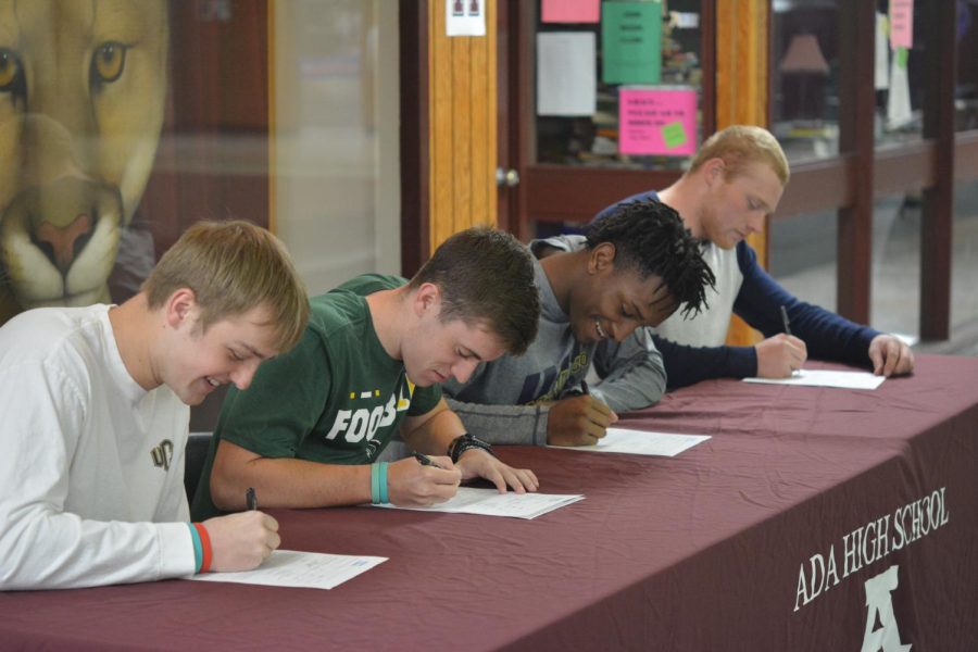 Ada athletes sign to play at the next level.