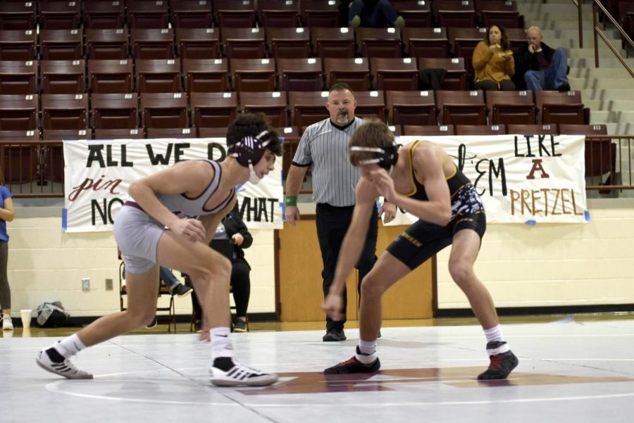 Starting off his match in the duel with Tecumseh, sophomore, Tre Ivy wrestled against Tecumseh in the 126 weight class. Ivy won his match up against Tecumseh.